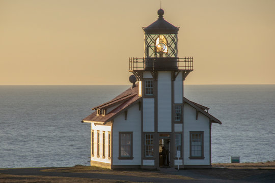 lighthouse at sunset