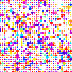 Multicolored bubbles on a white background 