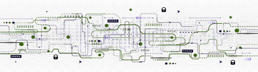 Abstract green scientific image