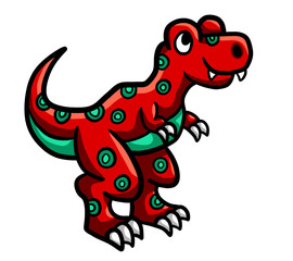 Happy Red T Rex