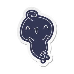 cartoon sticker kawaii cute dead ghost