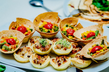 flat-bread with vegetables