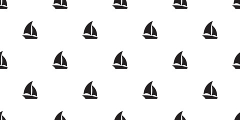 boat seamless pattern vector yacht sailboat anchor helm maritime Nautical tropical scarf isolated tile background repeat wallpaper