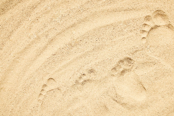 Plakat Beautiful drawing on the sand of the sea background