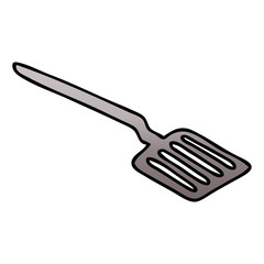 quirky gradient shaded cartoon spatula
