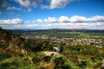 Fototapeta premium Krajobrazowy widok Ilkley moor West Yorkshire UK