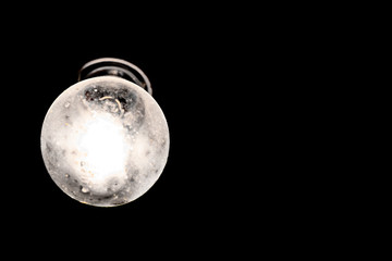 Very beautiful burning nostalgic lamp at night