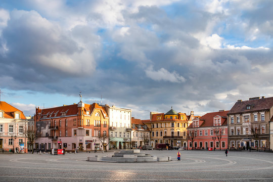 Gniezno / Poland -  Old town sacred and secular buildings, Cathedral and cityscape - architecture of the first polish capital. 
