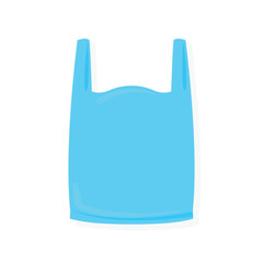 blue bag plastic illustration on white background