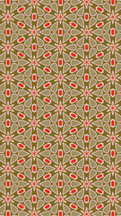 Ornate geometric pattern and abstract colored background