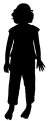 a girl body silhouette vector