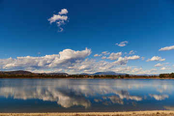 Obraz premium Lake schwarzl near Graz in Austria.