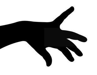a hand silhouette vector