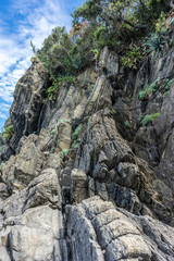 Italy,Cinque Terre,Riomaggiore, a close up of a large rock