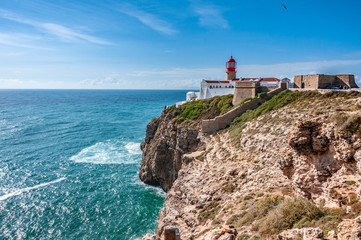 Fototapeta na wymiar lighthouse in the Algarve Portugal