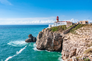 Fototapeta na wymiar lighthouse in the Algarve Portugal