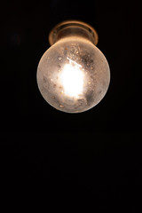 Very beautiful burning nostalgic lamp at night