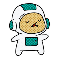 cartoon of a kawaii cute astronaut boy
