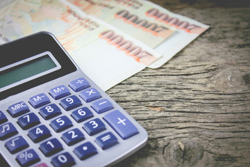 money and calculator calculation