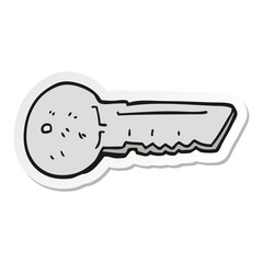 sticker of a cartoon door key
