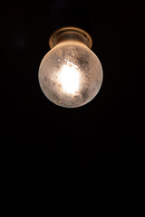 Very beautiful burning nostalgic lamp at night