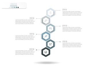 Infographic Diagram design with step process flowchart for Business and presentation timeline template