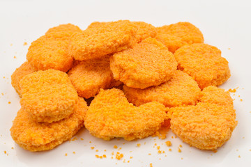 Nuggets isolated on a white background.