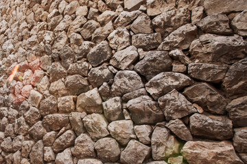 Ancient rock wall texture.