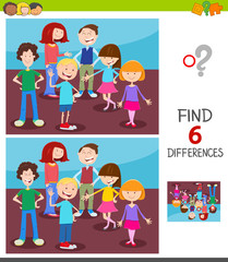 find differences game with kids group