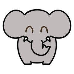 quirky hand drawn cartoon elephant