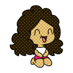 cartoon cute kawaii happy girl