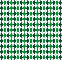 St. Patricks day Argyle. Pattern Scottish cage