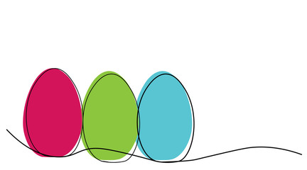 Easter background with easter eggs, vector illustration