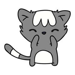 cartoon of cute kawaii cat