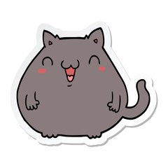 sticker of a cartoon cat