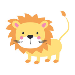 funny kids print lion
