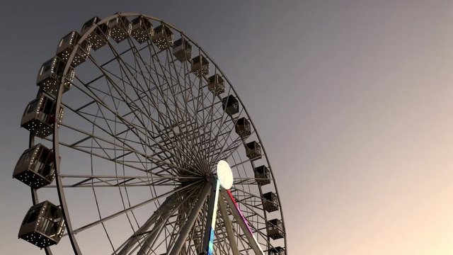 Ferris wheel. High carousel