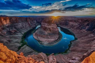 Poster Scenic sunset horseshoe bend, Arizona © emotionpicture