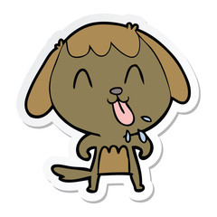 Fototapeta premium sticker of a cute cartoon dog