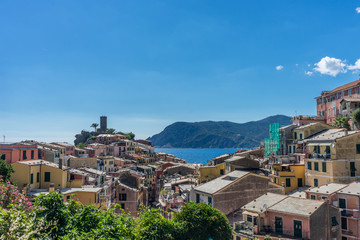 The townscape and cityscape of Vernazza, Cinque Terre, Italy
