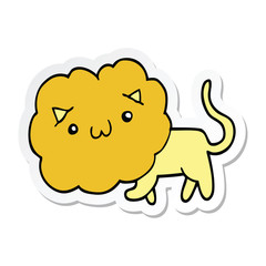 sticker of a cartoon lion