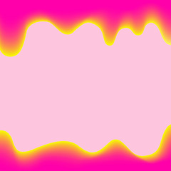 banner dripping paint pink cartoon style for background colorful, watercolor drips border, pink frame of dripping creamy liquid, cartoon frame pink beautiful template for banner poster and copy space