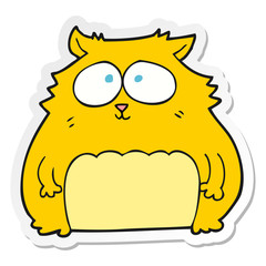 sticker of a cartoon cat