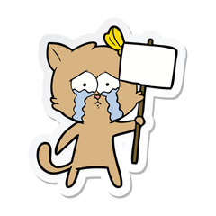 sticker of a cartoon cat