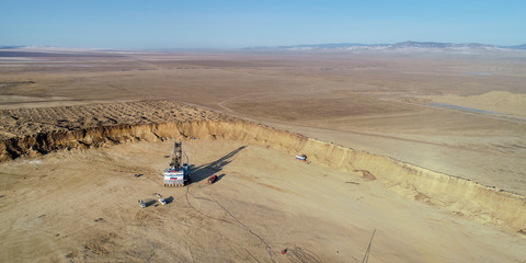 Fototapeta na wymiar Coal mining in open pit