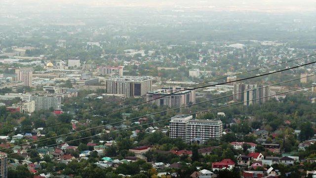 Timelapse of Cable Cars at Kok Tobe in Almaty, Kazakhstan 