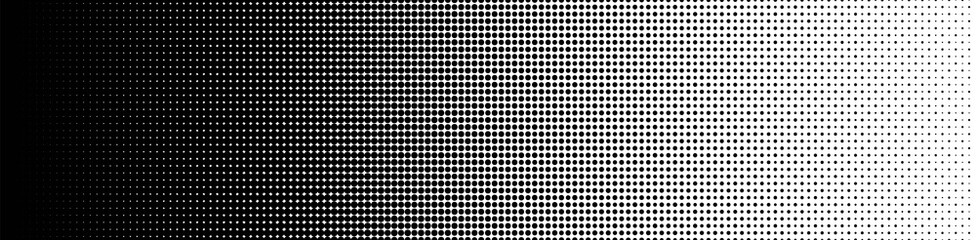 Seamless Screentone Graphics, Halftone Gradation, Black and White, Variation,