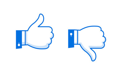 Like and dislike icons set, Thumbs up and thumbs down icon Vector