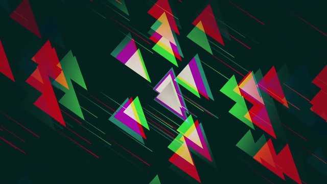 1980's inspired triangular animation