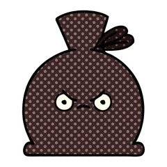 comic book style cartoon sack